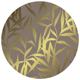 Tischset »Kya«, rund, Kunstleder, beige/goldfarben