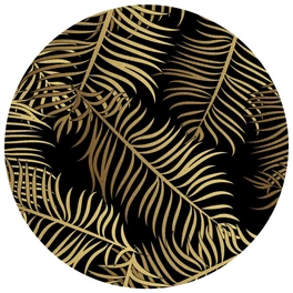 Tischset »Naledi«, rund, Kunstleder, schwarz/goldfarben