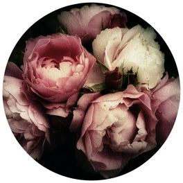 Tischset »Rosa«, rund, Kunstleder, rosa/schwarz