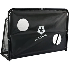 Tor-Ballschusswand-Set, 60 x 120 cm, Stahl/Kunststoff/Polyester, schwarz/weiß