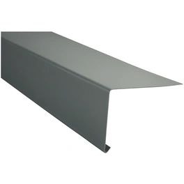 Traufstreife, für Flachdach; 116 x 72 mm; 2 m; grau, Kunststoff (PVC)