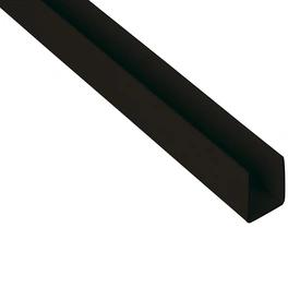 U-Profil, LxBxH: 1000 x 10 x 18 x 1 mm, schwarz