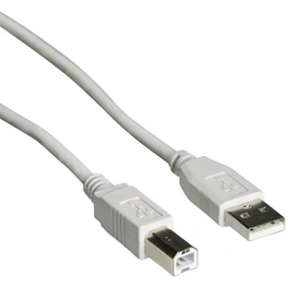 USB-2.0-Anschlusskabel, B-Stecker auf A-Stecker, 3 m, Grau