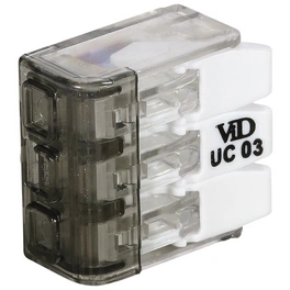 Verbindungsklemme Compact, Transparent, 3-polig, Anschlussquerschnitt 0,8 - 4 mm²