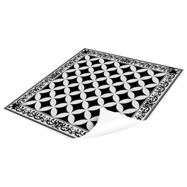 Vinyl Teppich »Chadi«, BxL:68 cm x 68 cm, schwarz|weiß