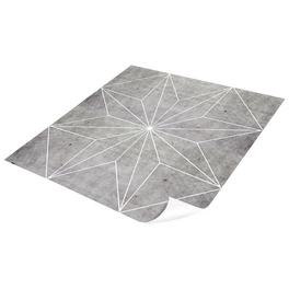 Vinyl Teppich »Concrete«, BxL:136 cm x 136 cm, grau|weiß