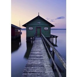 Vliestapete »Das grüne Bootshaus«, Breite 200 cm, seidenmatt