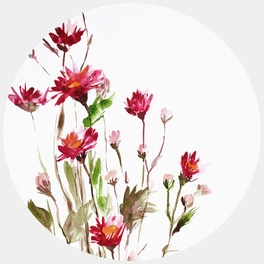 Vliestapete »Runde Vliestapete«, Florale Wildblume, mehrfarbig, matt