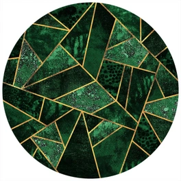 Vliestapete »Runde Vliestapete«, Fredriksson Gold Grün Smaragd, mehrfarbig, matt