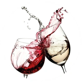 Vliestapete »Runde Vliestapete«, Küche Weingläser Weiß Rotwein, mehrfarbig, matt