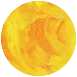 Vliestapete »Runde Vliestapete«, Schüßler gelbe Sonne Gold, mehrfarbig, matt