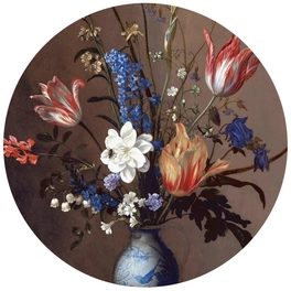 Vliestapete »Runde Vliestapete«, Van der Ast Blumen Kunstdruck, mehrfarbig, matt