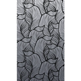 Vliestapete »Smart Art Easy«, Blätter, Grafisch, grau/schwarz
