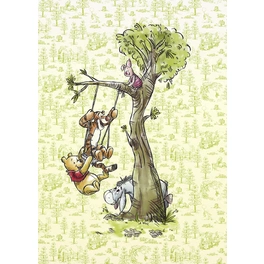 Vliestapete »Winnie Pooh in the wood«, bunt, glatt