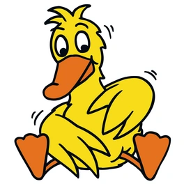 Wandtattoo »Die Maus: gelbe Ente 4«, selbstklebend
