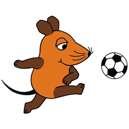 Wandtattoo »Die Maus spielt Fußball«, selbstklebend
