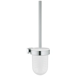 WC-Bürsten & WC-Garnituren »Essentials Cube«, Metall/Glas, glänzend, chromfarben