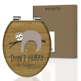 WC-Sitz »DONT HURRY«, MDF, oval, mit Softclose-Funktion