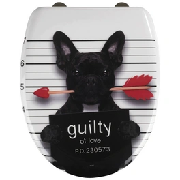 WC-Sitz »Guilty Dog«, Duroplast, oval, mit Softclose-Funktion