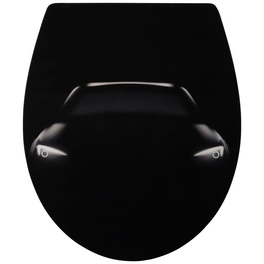 WC-Sitz »La Bestia Negra«, Duroplast, oval, mit Softclose-Funktion