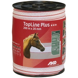 Weidezaunband »TopLine Plus«, Länge: 20000 cm, weiß/rot