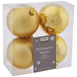 Weihnachtskugel, Ø: 10 cm, goldfarben, 4 Stück