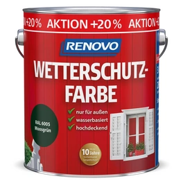 Wetterschutzfarbe, 3 l, moosgrün RAL 6005