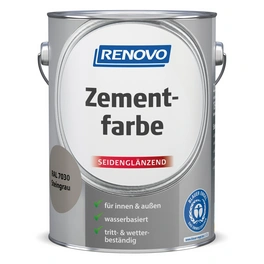 Zementfarbe seidenglänzend, steingrau RAL 7030