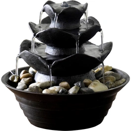 Zimmerbrunnen, mit 4 Schalen, BxHxL: 22,2 x 20,6 x 22,2 cm, schwarz