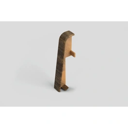 Zwischenstücke, für Sockelleiste (6 cm), Dekor: Nußbaum braun, Kunststoff, 2 Stück