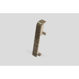 Zwischenstücke, für Sockelleiste (6 cm), Dekor: Nußbaum hellbraun, Kunststoff, 2 Stück
