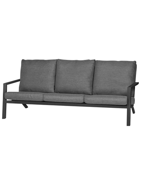 SIENA GARDEN Loungesofa Belia, 3-Sitzer, Alu-Gestell, inkl. Auflagen, ice-grey/stone-grey