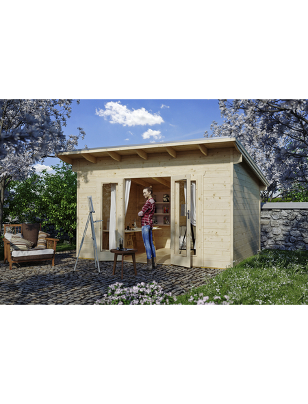 Skanholz Skan Holz-Gartenhaus Ostende 1 Natur B x T 350 cm x 250 cm