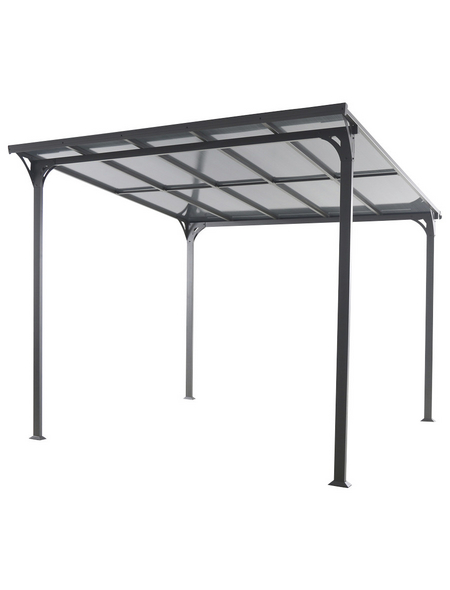 Anstell-Pavillon, Flachdachdach, quadratisch, BxT: 300 x 300 cm – 10%