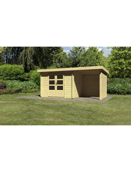 Woodfeeling Bastrup 3 Gartenhaus, inkl. Schleppdach, Seiten- und Rückwand
