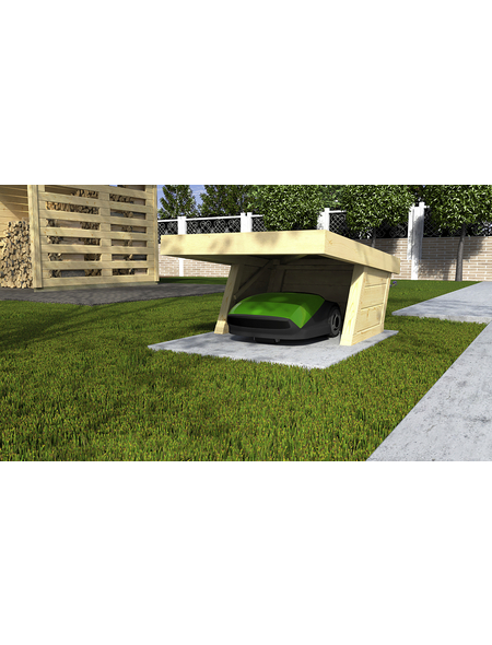 Weka Mährobotergarage Flachdach Maße: 88 x 124 x 55cm (L x B x H)