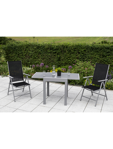 Terrassenmöbel Set Sitzgruppe 4X Hochlehner Klappstuhl