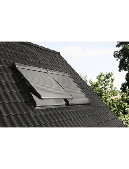 Solar-Rollladen »SSL YK87 0000S«, dunkelgrau, für VELUX Dachfenster, inkl. Funk-Wandschalter – 15%