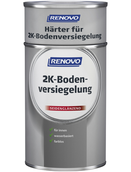RENOVO 2-K Bodenversiegelung Seidenglänzend, 1,0 kg, farblos