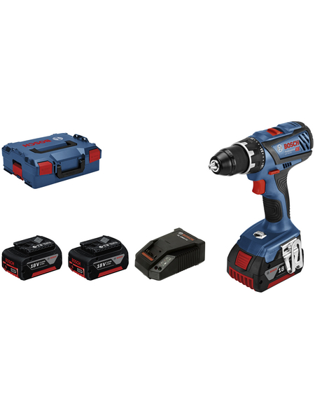 Bosch Professional Bosch GSR 18V-28 Professional Akkubohrschrauber 18 V, 4,0 Ah, 2 Akkus, 28/63 Nm
