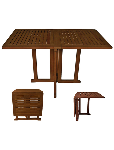 Garden Pleasure Gartentisch Baltimore, Eukalyptusholz, klappbar, 120x70 cm, braun