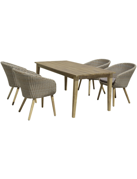 GARDEN PLEASURE Gartentisch VISALIA, Akazieholz, 180x90 cm, hellbraun