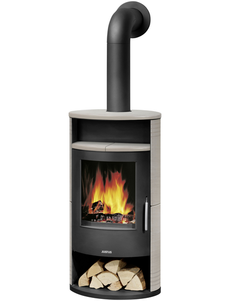 Justus Kaminofen Island 5 II 5 kW, ext. Luftzufuhr, schwarz