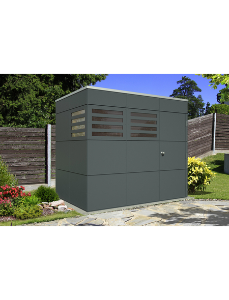 Skanholz Skan Holz-Gartenhaus CrossCube Haus Brisbane 2 B x T 253cm x 169 cm Schiefergrau