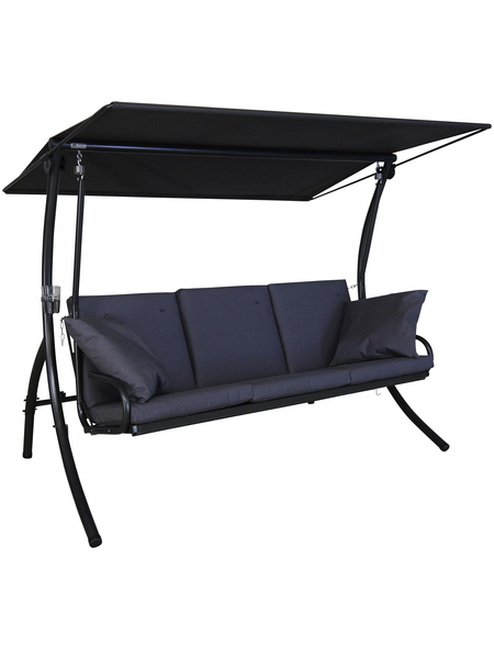 ANGERER FREIZEITMÖBEL Hollywoodschaukel Elegance Sun, 3-Sitzer, anthrazit