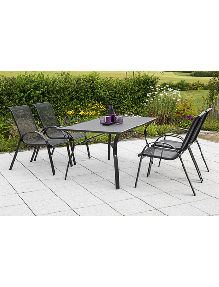 MERXX Gartensessel Imperia, 3-tlg., Aluminium/Kunststoff, inkl. Auflagen