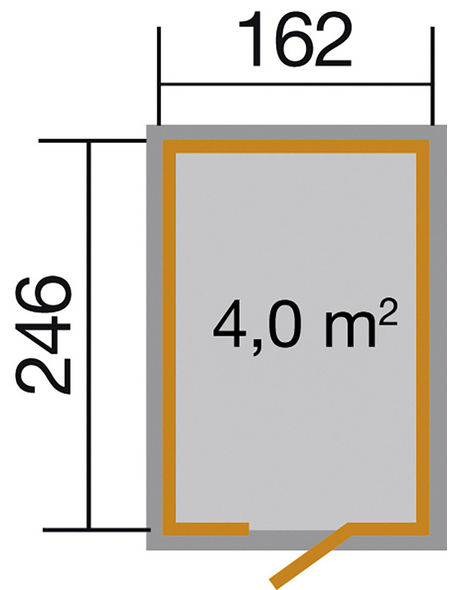 Weka Holzhaus Schwedenhaus Gr. 2 (BxT: 162 x 246 cm)