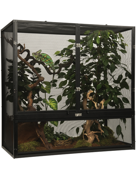 Gaze Terrarium mit Substratwanne, 90 x 45 x 90 cm. ideal für auf Bäumen lebende Reptilien und Amphibien