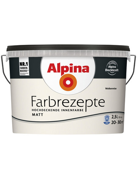 Alpina Sports Wand- und Deckenfarbe Alpina FARBREZEPTE, Wolkenreise