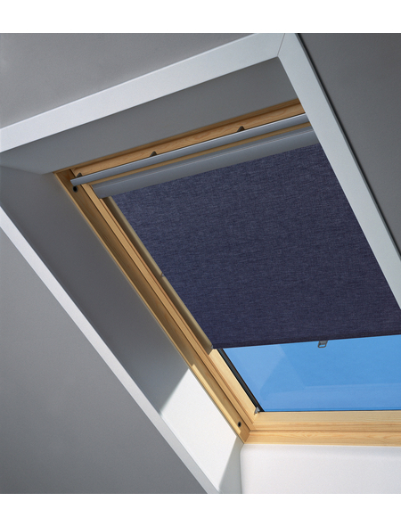 Velux Sichtschutzrollo in blau für Fenstergröße: P06/P08/P10/406/408/410